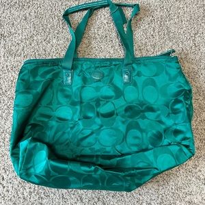 Teal green Coach bag
